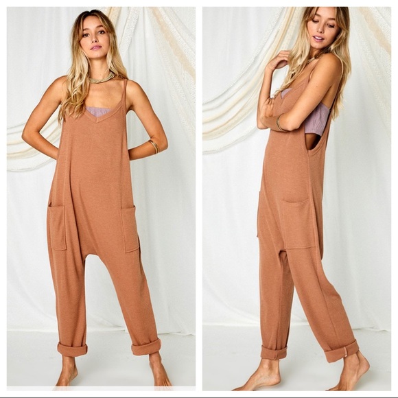 11 Rachel Boho Solid Harem Jumpsuit - Picture 2 of 5